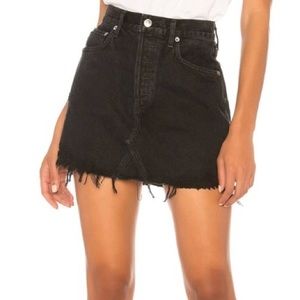 Agolde Quinn Black Denim Mini Skirt 🖤
